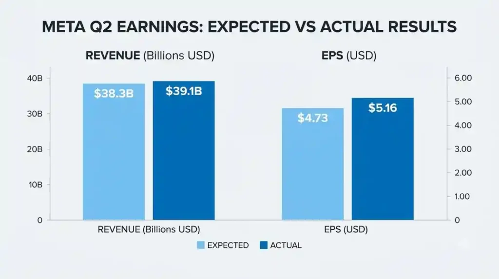 Meta Q2 earnings expected vs actual results