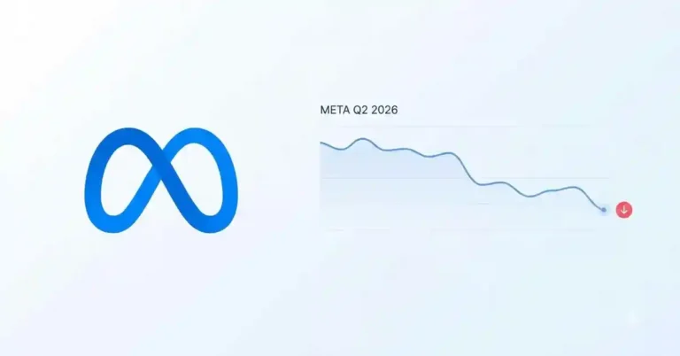 Meta stock earnings report chart showing Q2 2026 results
