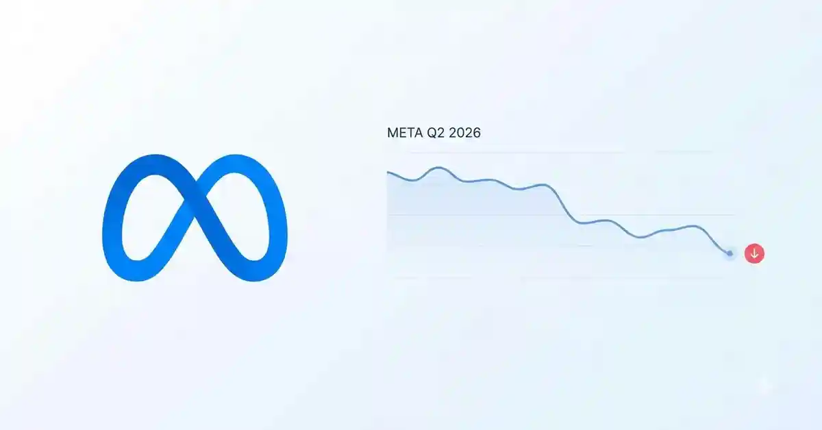 Meta stock earnings report chart showing Q2 2026 results