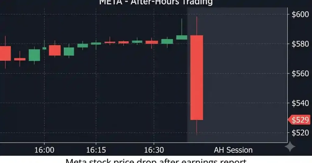 Meta stock price drop after earnings report