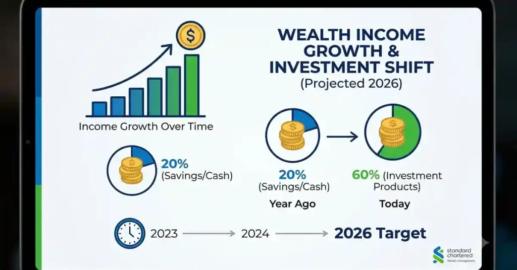 Standard Chartered wealth management income growth 2026