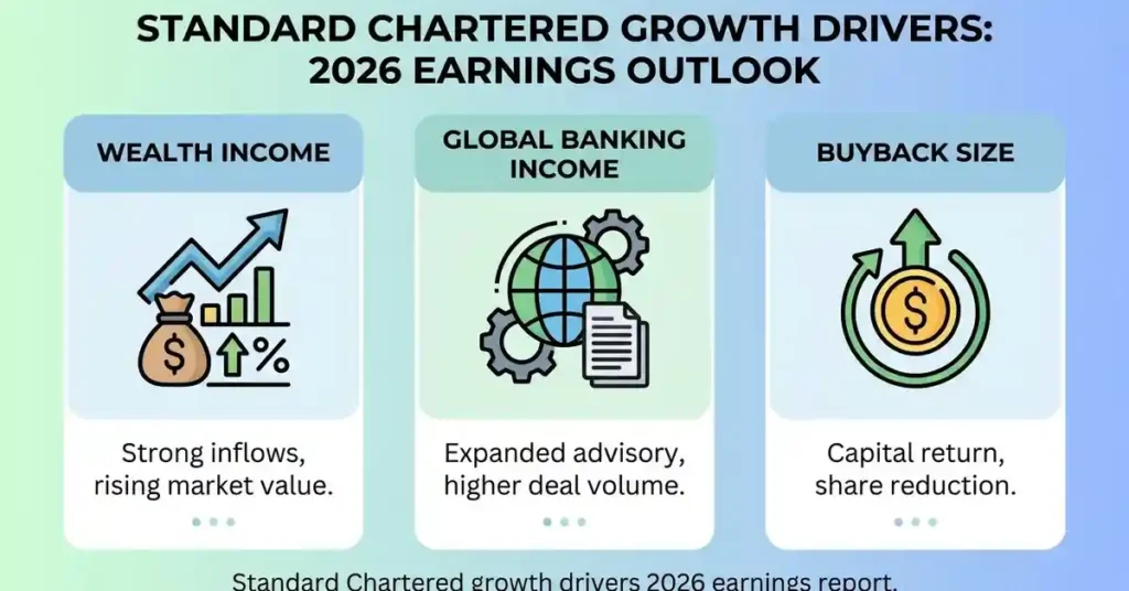 tandard Chartered growth drivers 2026 earnings report
